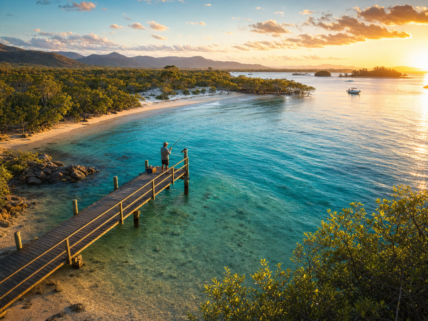 Australian coastal fishing landscape